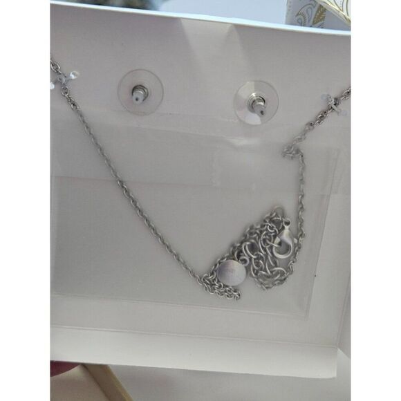 Charter Club silver tone necklace and earring set - Picture 10 of 10